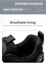 Men Rotating Button Safety Sneakers