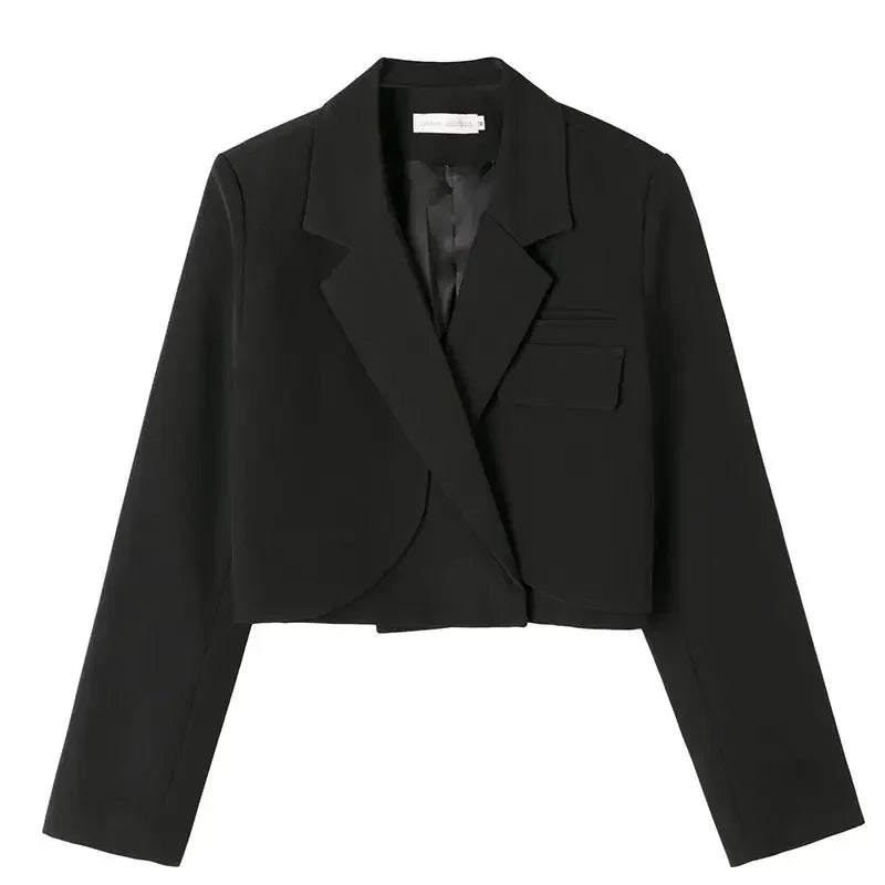 Cropique™ – Youthful Crop Blazer (Korean Style, Short Cut, Bold Look)