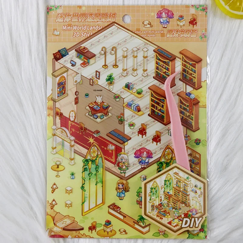 Kids DIY 3D Miniature Sticker Set