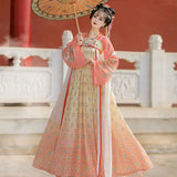 Elegant Tang Suit Hanfu costume for women, featuring a traditional design perfect for Halloween cosplay.
