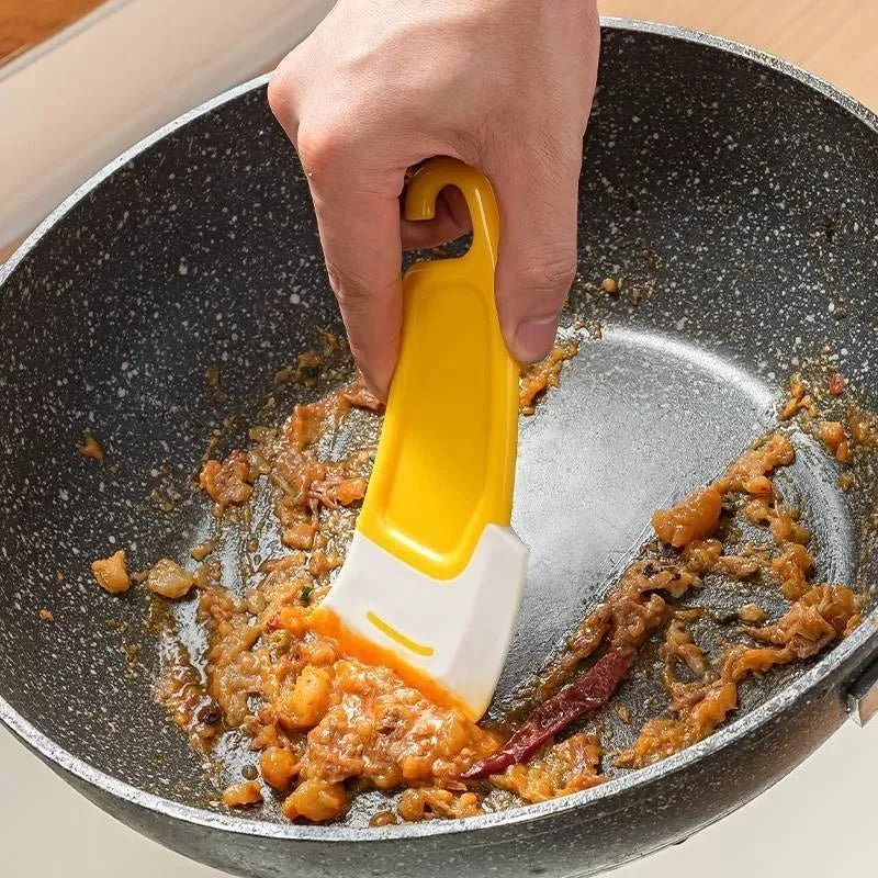 Kitchen Pan & Dish Cleaning Scraper – Soft Blade Brush