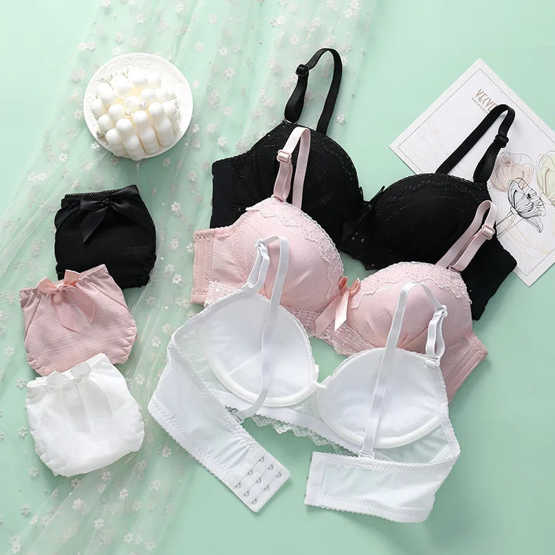 Women Lace Push Up Lingerie Set