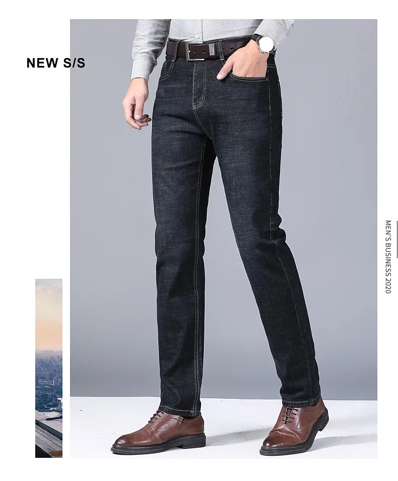Men's Classic Black Jeans Plus Size