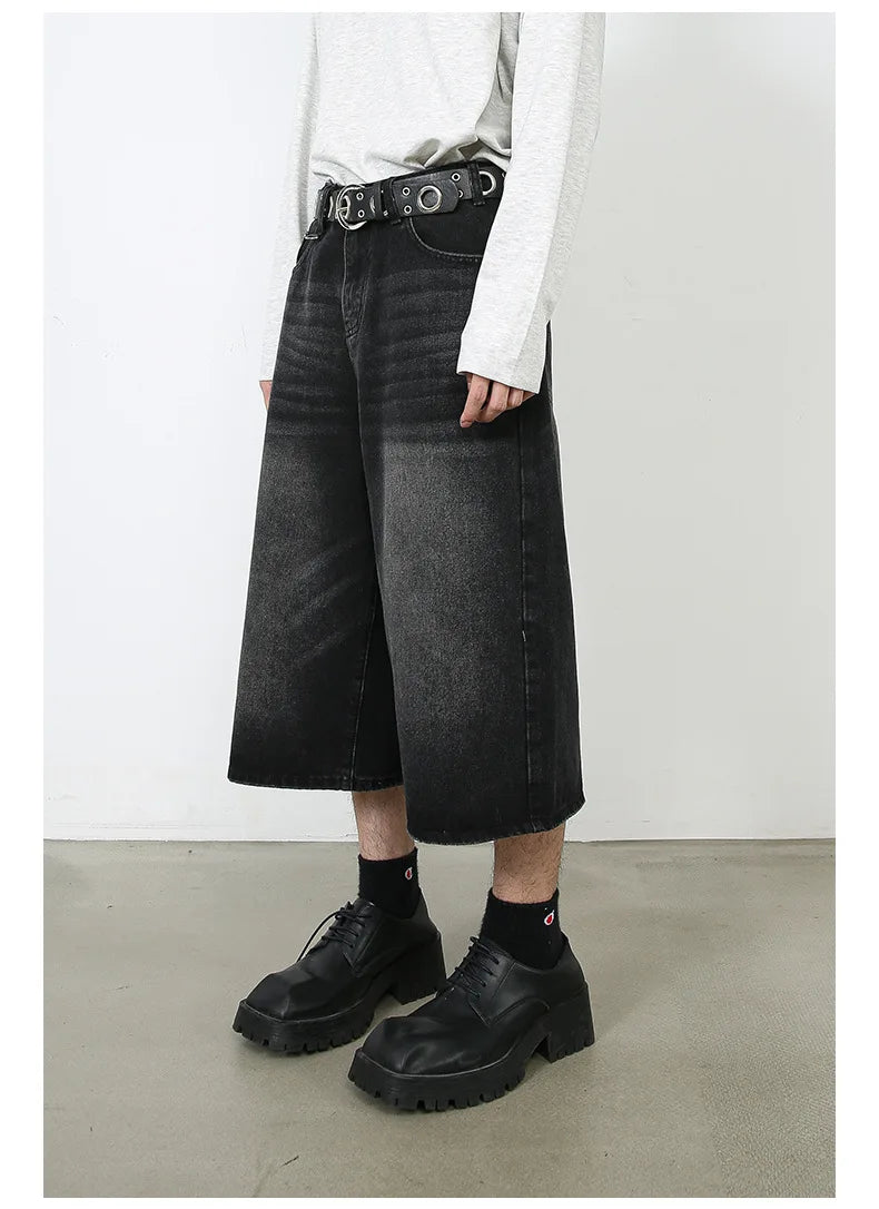 OverEase™ – Vintage Oversize Denim Shorts 2025 (Wide Leg, Relaxed & Throwback Inspired)