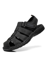 Men Cowhide Leather Beach Sandals
