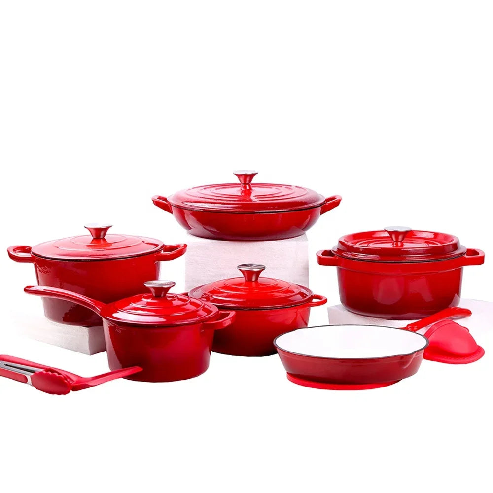 Enameled Cast Iron Dutch Oven Set