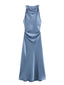 Luxe Satin Midi Elegance Dress