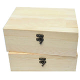 Wooden Storage Box with Lid & Lock