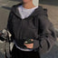 Women's Y2K Cropped Zip Hoodie