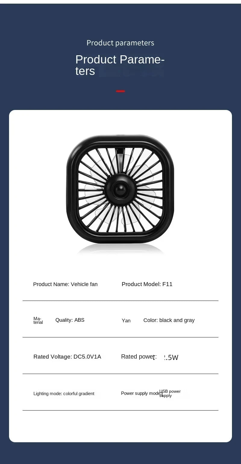 Car Air Outlet Mini USB Fan