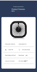 Car Air Outlet Mini USB Fan