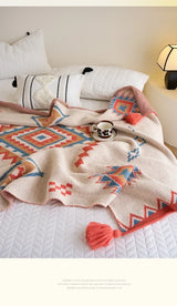 Bohemian Knit Sofa Blanket