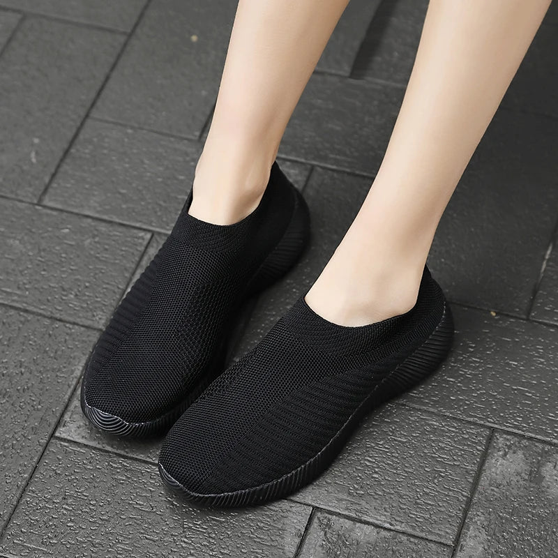 Women's Breathable Mesh Slip-On Sneakers