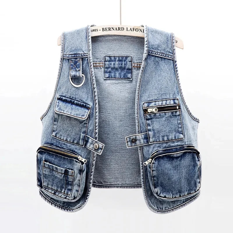 Women’s Jacquard Embroidery Short Denim Jacket