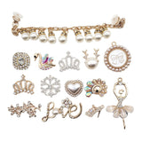 Women Bling Shoe Charms Crystal Chain Jewelry