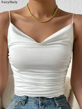 Sexy Off-Shoulder Strap Crop Tank Top