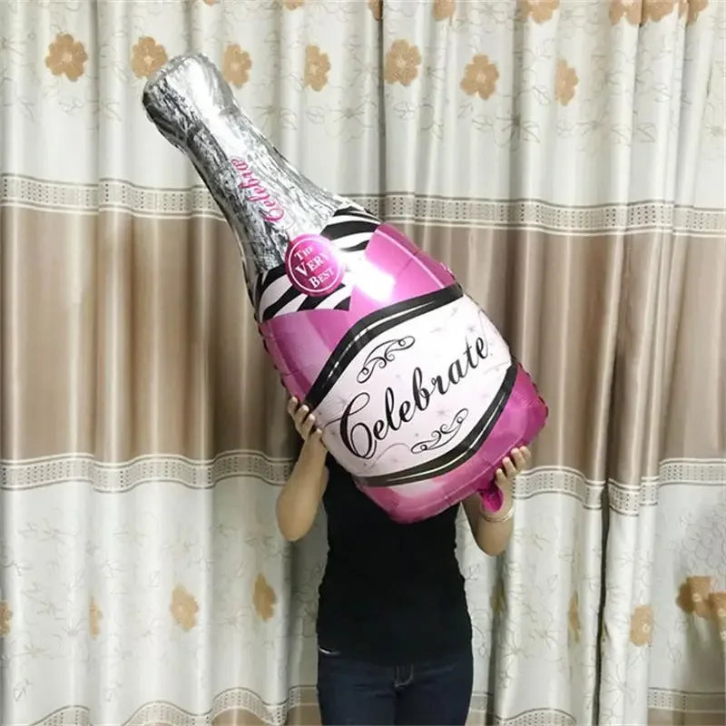 Champagne Bottle & Glass Balloon Set