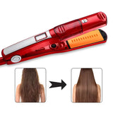 Steam Hair Straightening Brush Flat Iron