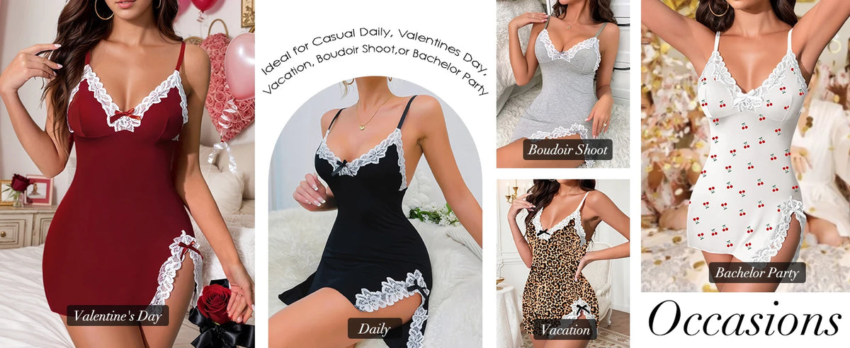 Lace Trim Babydoll Dress