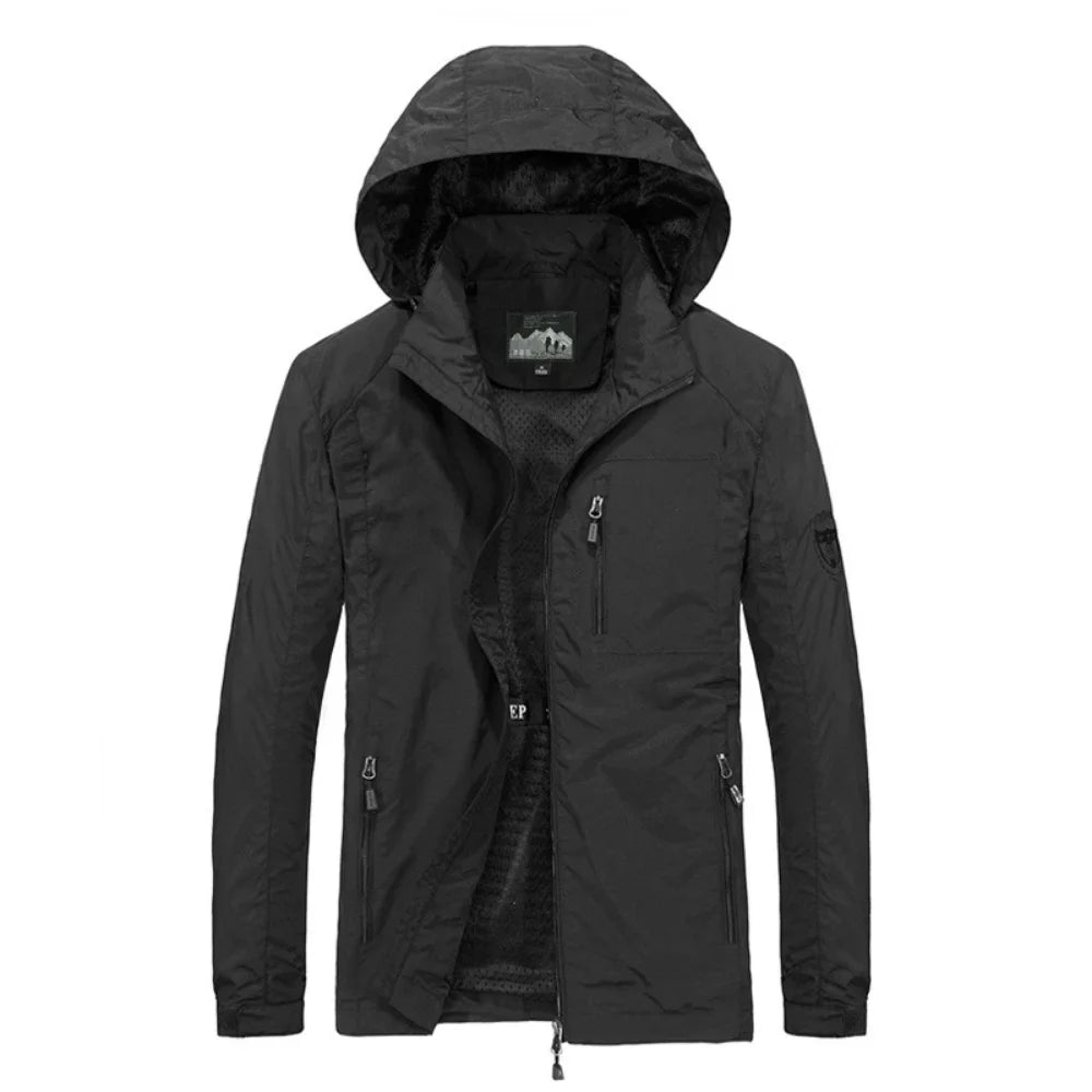 Men’s Waterproof Hooded Windbreaker