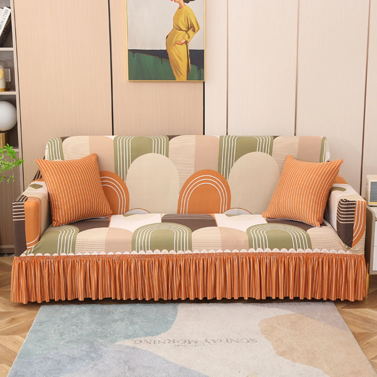 Romantic Ruffled Sofa Cover