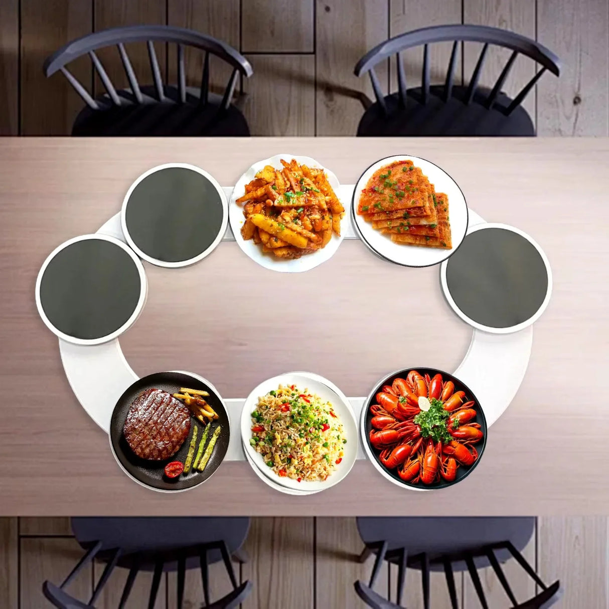 Rotating Dining Food Tray