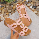 Thick-Soled Wedge Slippers – Large Size 2025