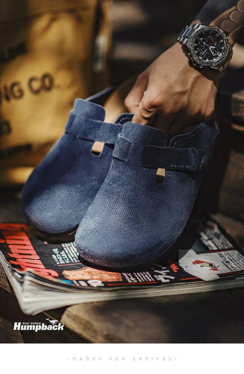 Men Blue Mule Shoes