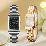Luxury Square Gold Quartz Couple Watches