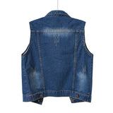 Elegant Vintage Denim Vest for Women