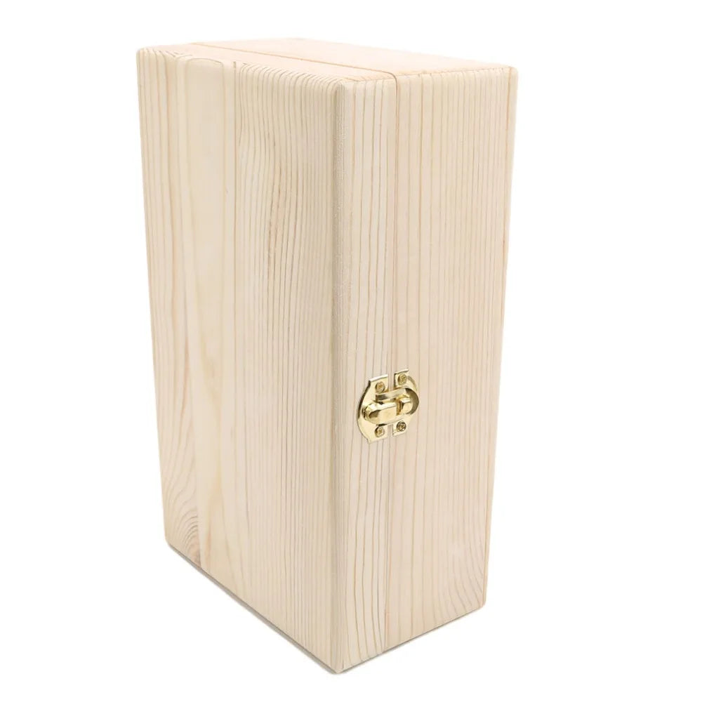 Wooden Storage Box with Lid & Lock