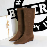 Korean Suede Knee High Boots