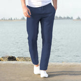 Men’s Solid Linen Trousers