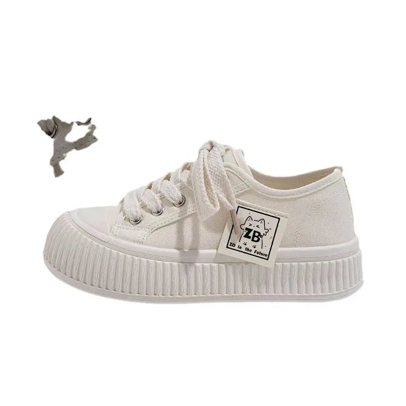 Women Canvas Shoes Soft Sole Lace Up Sneakers