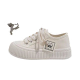 Women Canvas Shoes Soft Sole Lace Up Sneakers
