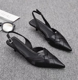 Woven Pointed Toe Heels – Elegant Sandals