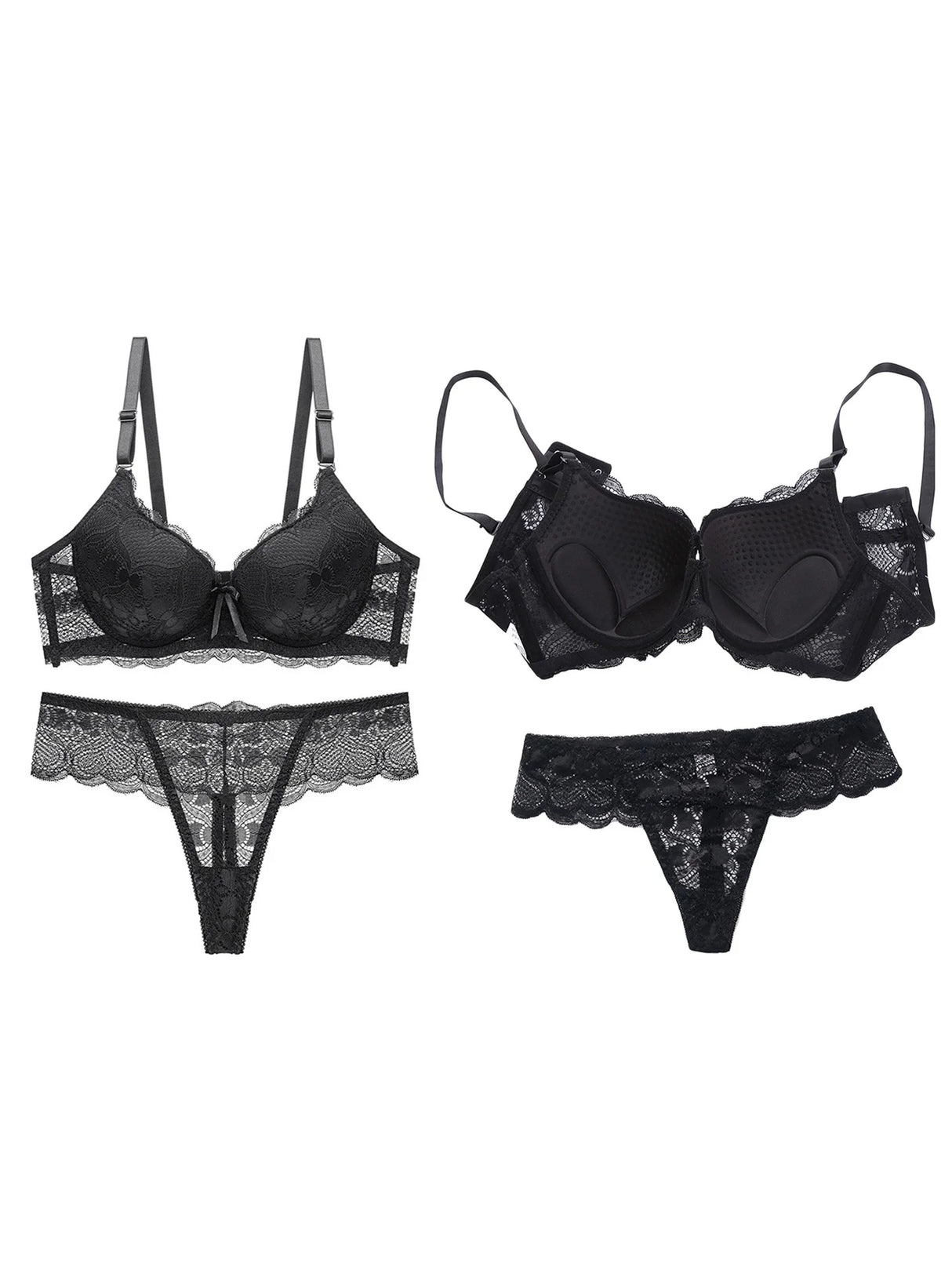 Women Floral Lace Garter Set