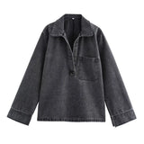 Denim Top & Pant Set for Women