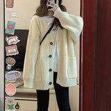 Women V-Neck Knit Cardigan Sweater
