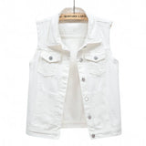 Elegant Vintage Denim Vest for Women