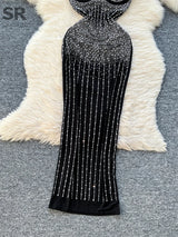 Women's Strapless Beaded Evening Dress