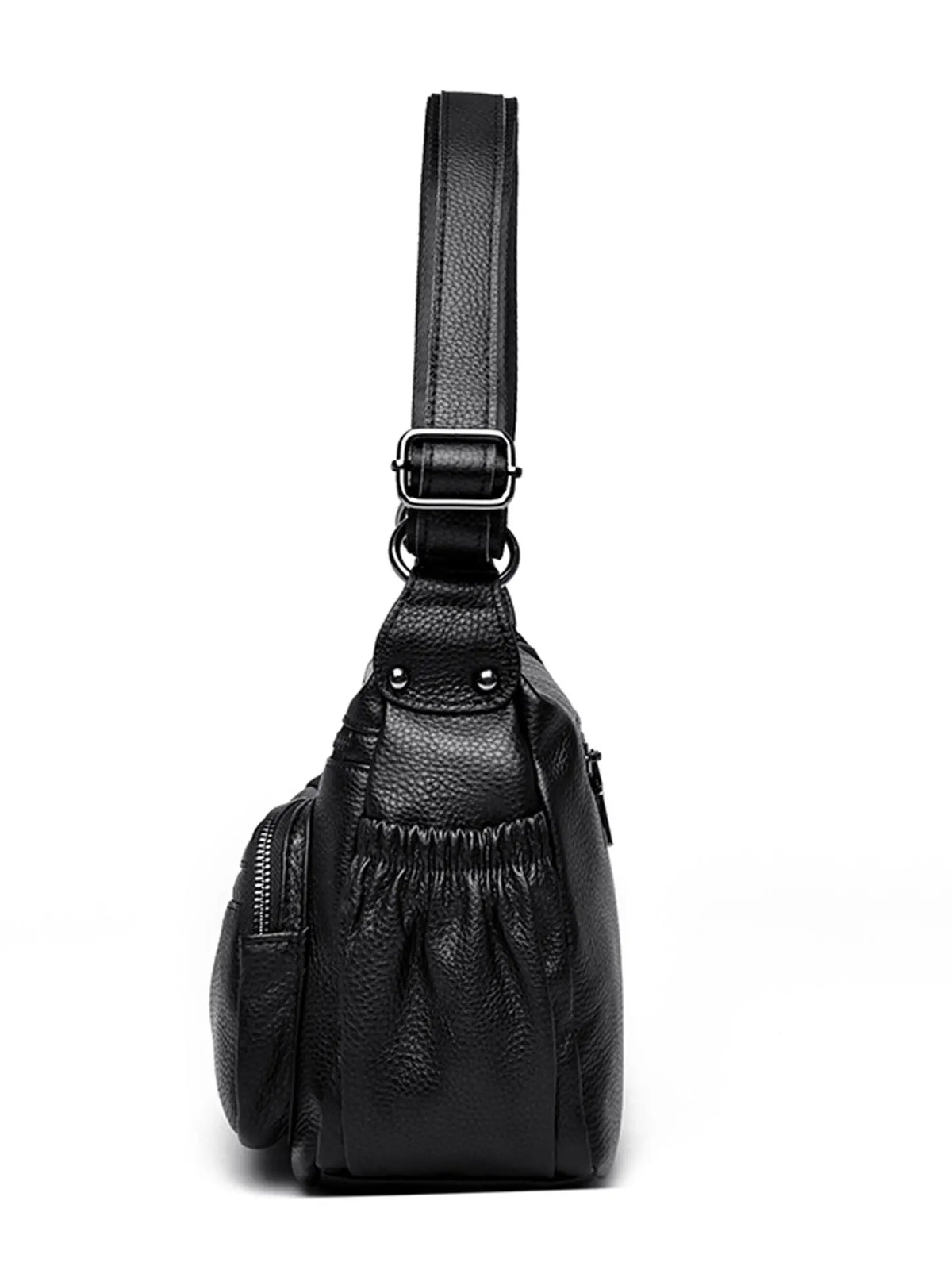 Structured Leather Crossbody Bag