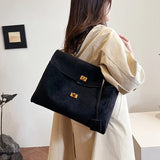Frosted Leather Shoulder Bag