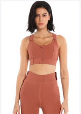 Women Front Zipper Sports Bra Plus Size