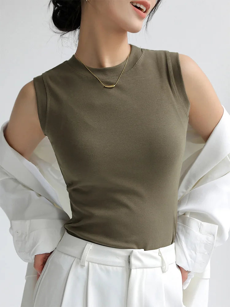 Colorful Round Neck Camisole Vest