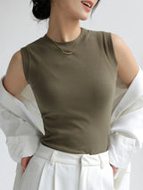 Colorful Round Neck Camisole Vest