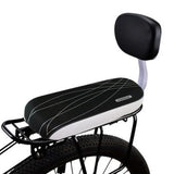 Saddle for children's safety on bike, featuring removable seat and backrest for comfort during rides.