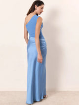 Luxe One-Shoulder Satin Gown