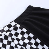 Women Colorblock Pleated Skirt