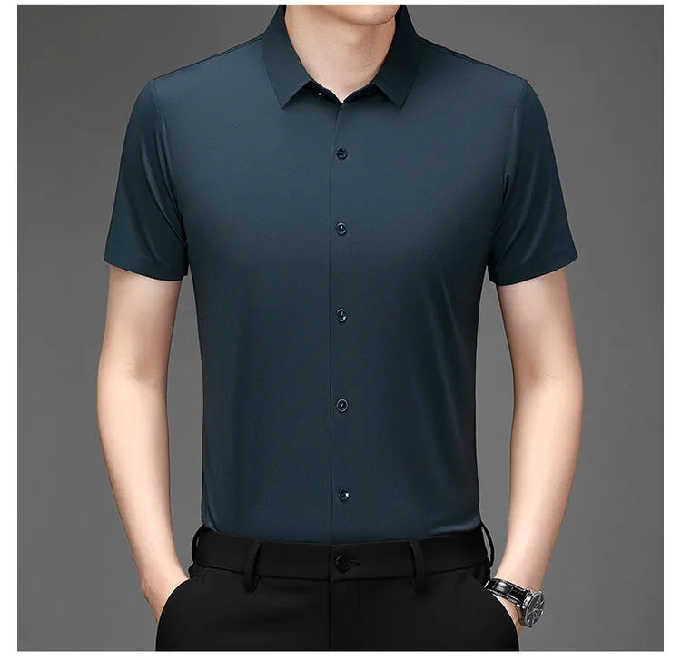Men Stretch Short Sleeve Shirt